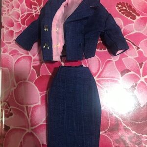 Collectible doll Elegant Blue Women's Skirt Set